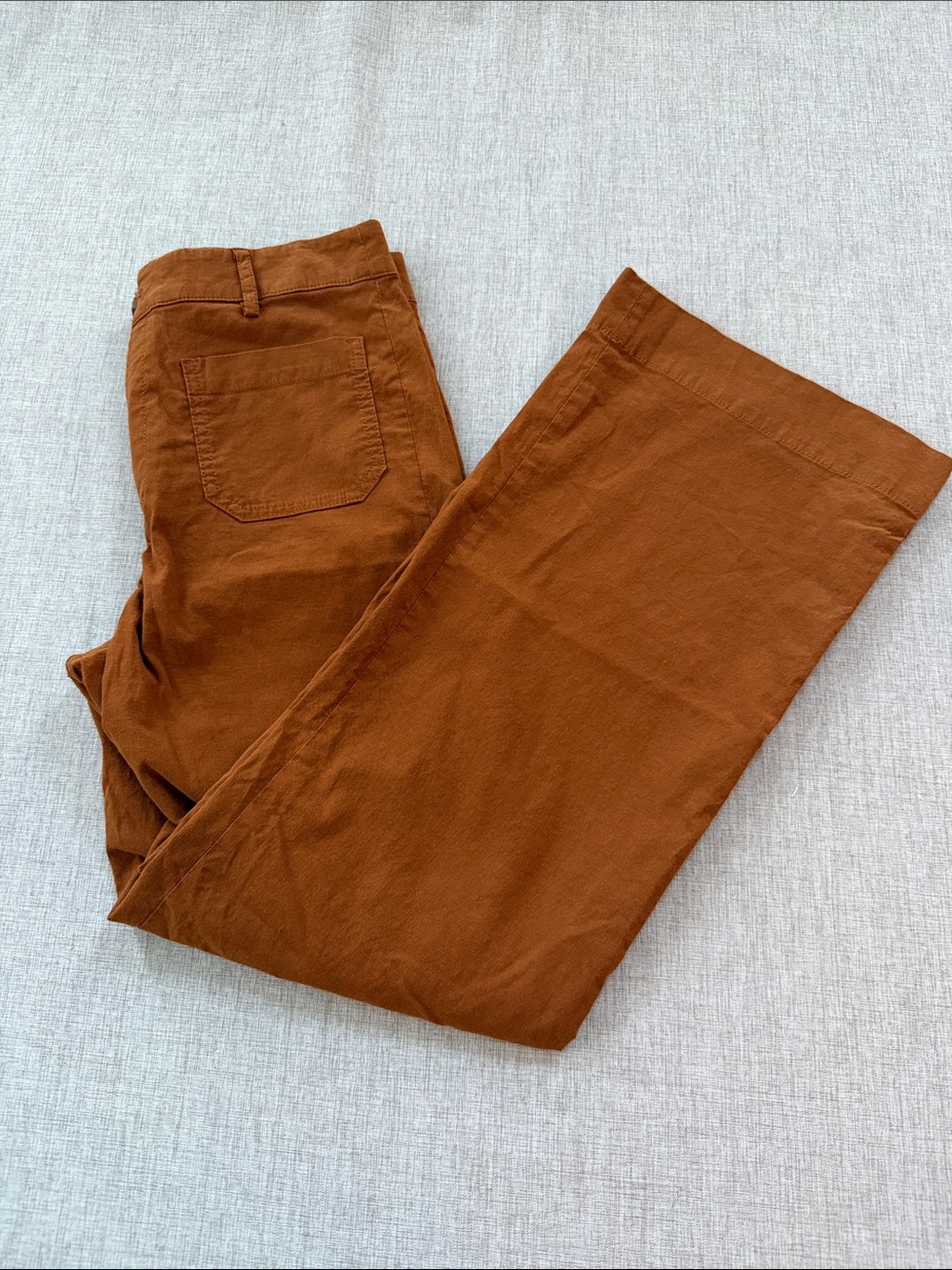 J. Crew Factory Lizzie Wide Leg Pants Women’s size 28 lightweight neutral Rust